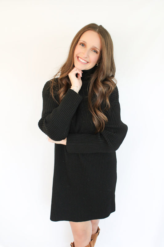 Soph Sweater Dress- Black