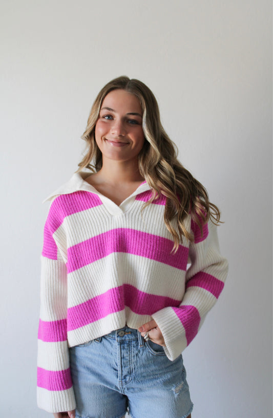 Carly Sweater - Fuchsia